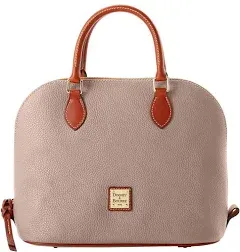 Dooney & Bourke Women's Domed Satchel in Pebble Grain Leather, Large Handbag with Adjustable & Detachable Shoulder Strap