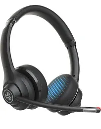 JLab Go Work Wireless On-Ear Headphones, Boom Mic, Bluetooth &amp; Wired Video Calls