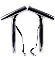 Amarine-made (Set of 2) Silver Highly Polished Stainless Steel Outrigger Stylish Rod Holder