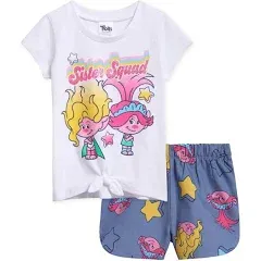 DreamWorks Trolls Poppy Viva Toddler Girls T-Shirt and Chambray Shorts Outfit Set