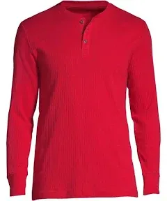 Lands' End Men's Knit Rib Pajama Henley