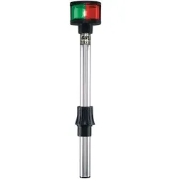 Perko 1612DP2BLK Removable Bi Color Pole Light Navigation Red Green Boat 12&#034;