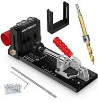 Pocket Hole Jig Kit ENJOYWOOD XK4 Upgrade Aluminum Alloy Pocket Hole Jig for ...