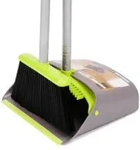 Broom and Dustpan Set, Broom with Dust Pan with Long Handle Combo Set for Off...