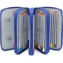 Handy Wareable Oxford Colored Pencil Bags Large 72 Slots Pencil Organizer Portab