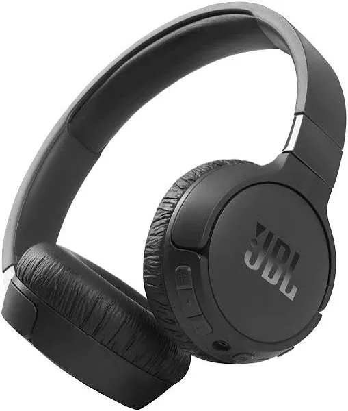 JBL Bags JBL Tune 660NC Wireless On-Ear Headphones (Black) with Active Noise Cancellation, Audio Cable, Charging Cable, Wall Adapter and Cloth