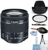 Canon standard zoom lens EF-S18-55mm F4.0-5.6IS STM APS-C compatible from Japan 