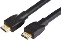 Amazon Basics High-Speed 4K Ultra HD HDMI 2.0 Cable/Cord, 3 feet, 1-Pack, Case of 90, 18 Gbps, 60 Hz, 2160p, 48 bit, Male-to-Male, Ethernet Ready, 3D, Black