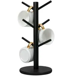 MyLifeUNIT Mug Holder Tree, Coffee Cup Holder with 6 Hooks (Black)