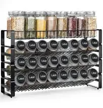 JONYJ Spice Rack Organizer for Cabinet 4 Tier Stackable Seasoning Rack Organizer