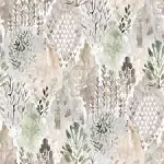 RoomMates Watercolor Tree Mosaic Peel and Stick Wallpaper Taupe