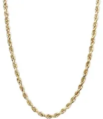 14k Yellow Gold Estate 20.5&#034; Rope Style Chain/Necklace