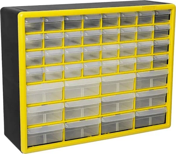 Akro-Mils Red 44 Drawer Plastic Parts Storage Hardware and Craft Cabinet