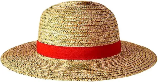 Luffy Straw Hat Multifunctional Anime Cartoon Character Sunscreen Straw Hat Cosplay Sun Hat for Adults