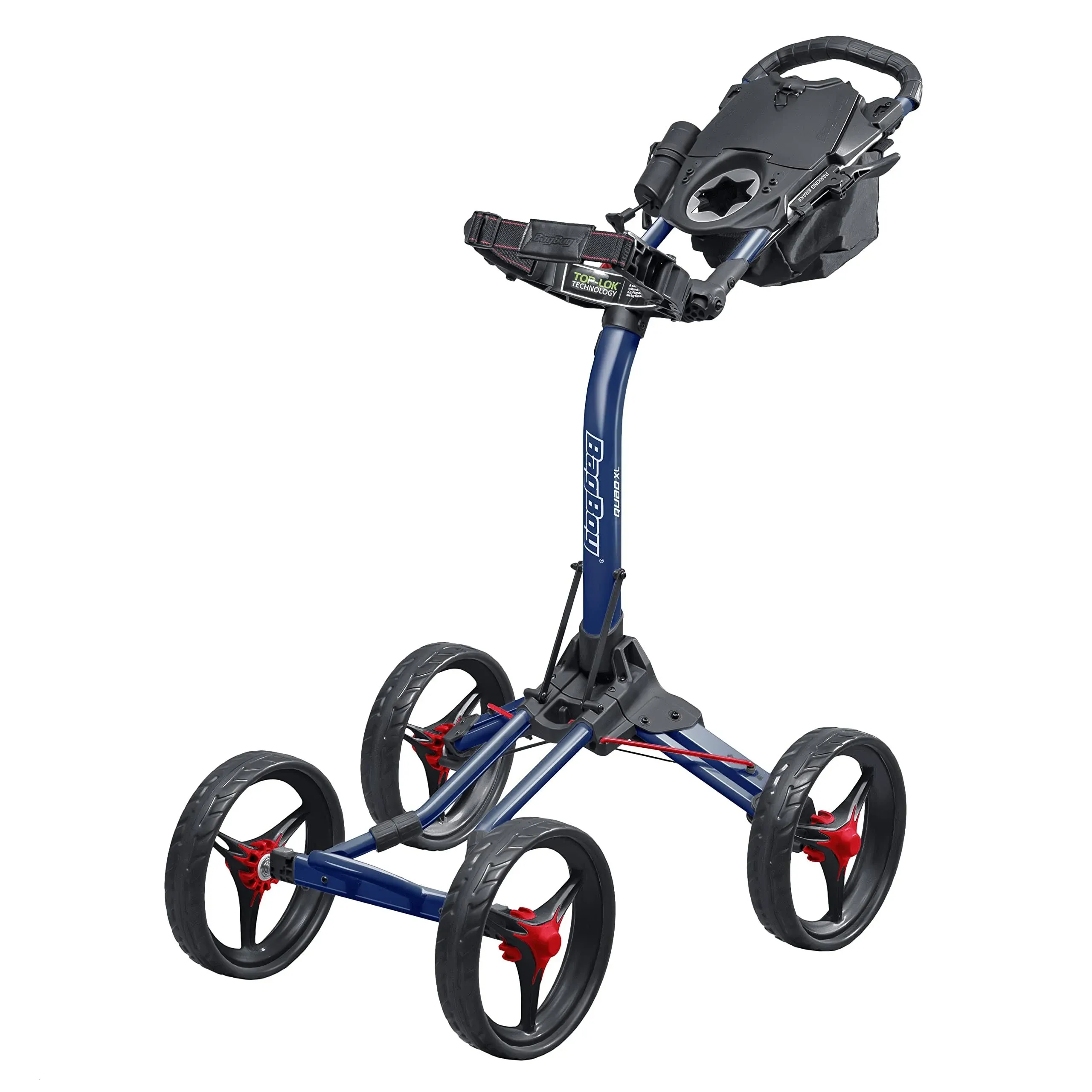 Bag Boy Quad XL Push Cart - Navy/Red