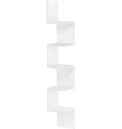 Furinno 5 Tier Wall Mount Floating Radial Corner Shelf