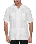 Big & Tall 100% Linen Classic Guayabera Shirt - Short Sleeve