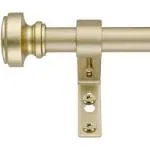 3/4&#034; Knob Curtain Rod, 18 to 36 Inches, Antique Brass