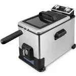 Kalorik Deep Fryer 13.5&#034;Hx10.5&#034;W Electric Oil Filtration System Stainless Steel