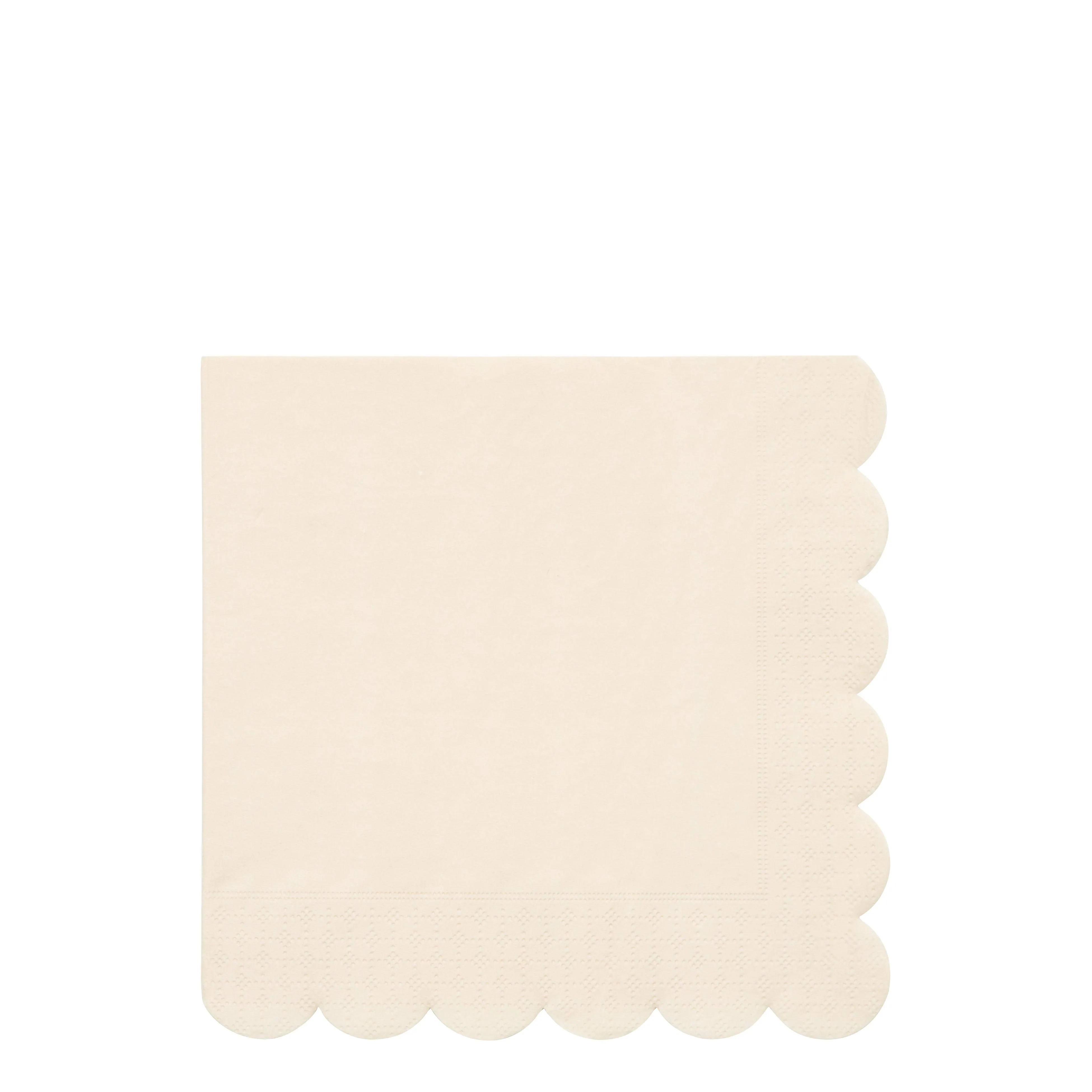 Large Cream Paper Napkins