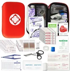 275Piece Camping First Aid Kit Survival Emergency Supplies Kit Backpacking Gear Bag with Basic First-Aid Essentials Items for School Sport Outdoor