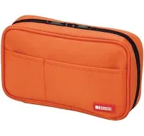 Lihit Lab Teffa Pen Case - Book Style Orange New from Japan