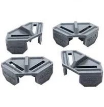 12'' Rockler Clamp It Clips 4 Pack, Dark Gray - Corner Clamp It Clips Holds Panels at 900 Angle - Polypropylene Adjustable Angle Clamp Clips