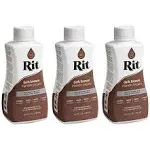 Rit Dye Liquid Dye, 8 fl oz, Dark Brown, 3-Pack 3 Pack, Adult Unisex