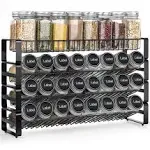 JONYJ 4 Tier Stackable Seasoning Rack Organizer, Detachable Countertop Spice Jar