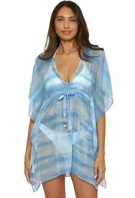 "Women's Washed Away Plunge-Neck Flutter-Sleeve Tunic"