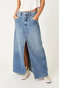 We The Free Come As You Are Denim Maxi Skirt