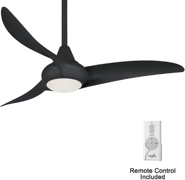 MINKA-AIRE F845-CL Light Wave 44" Ceiling Fan with LED Light in Coal with Remote and Additional Remote Control…