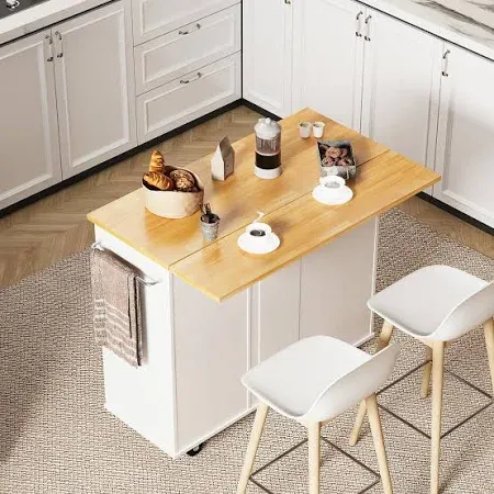 Shintenchi Rolling Kitchen Island Cart