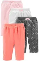 Simple Joys by Carter's Baby Girls' 4-Pack Fleece Pants