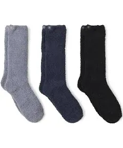 Barefoot Dreams CozyChic 3 Pair Sock Set Carbon Multi