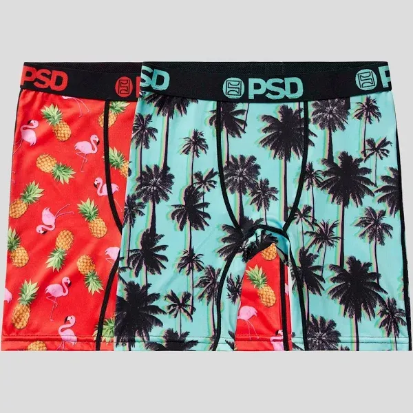 PSD Youth Boy's Tropical Print Boxer Briefs - Breathable and Supportive Kids Underwear with Moisture-Wicking Fabric