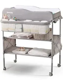 Portable Baby Changing Table, Foldable Changing Table Dresser Changing Station