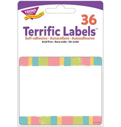 Cheerful Stripes Terrific Labels (36 Ct)