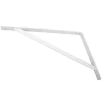 JOHN STERLING 0049-20WTH Heavy Duty Shelf Bracket,White,<wbr/>500 Lb 4DNT9