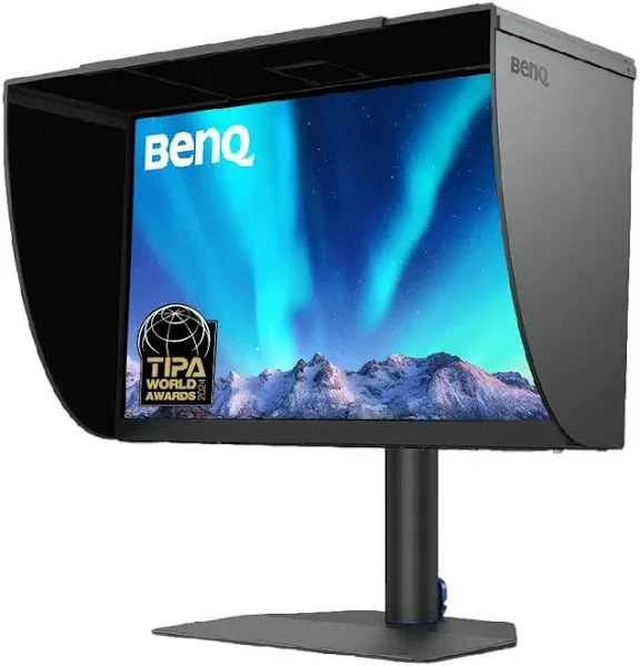 BenQ SW272U 27-Inch 4K 90W USB-C Photographer MacBook/Windows Compatible Monitor, 99% Adobe RGB, 100% sRGB, TUV Anti-Reflection Cert, 1.07 Billion Colors, 16-Bit 3D LUT, Wireless Hotkey Puck