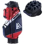 Ask Echo T-Lock Golf Cart Bag with 14 Way Organizer Divider Top, Premium Cart Bag with Handles and Rain Cover for Men (Navy Blue)