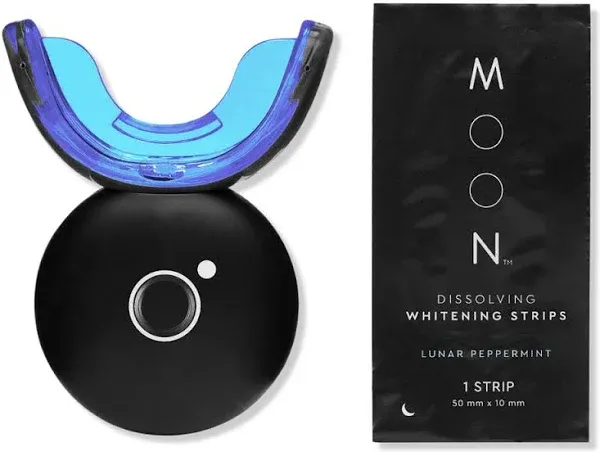 Moon Teeth Whitening Kit LED Light Wireless 5 Minute Treatment Gentle on Teeth