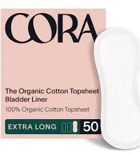 Cora Ultra Thin Organic Bladder Liners Incontinence & Postpartum Pads for Women