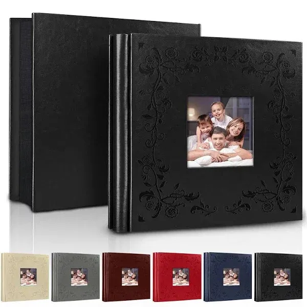 Photo Album 4X6 600 Pockets Photo, Black Leather Cover Photo Book, Large Capacit