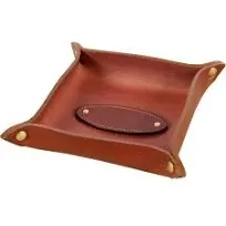 Col. Littleton Genuine Italian Bridle Leather Dresser Caddy