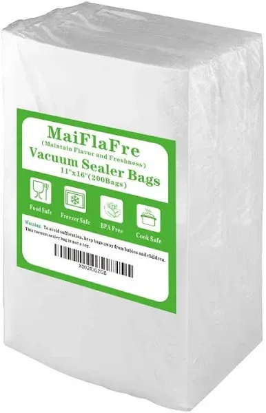 MaiFlaFre 200 Quart 8x12 Vacuum Sealer Bags