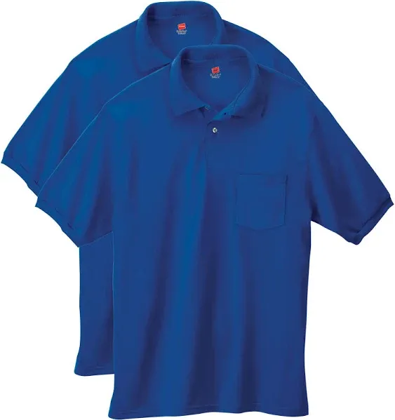 Hanes Men's EcoSmart Pocket Polo Shirt