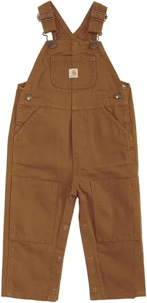 NWT Carhartt Bib Overalls Toddler 18M Month Brown Canvas Double Knee OX8609-B