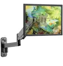 Monitor Wall Mount, Single Monitor Wall Arm for 17-32 Inch Flat/Curved Computer