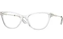 Versace VE3309 5324 Eyeglasses Women&#039;s Transparent Brown Full Rim Cat Eye 52-mm